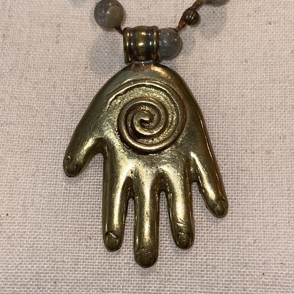 Hand of God Beaded Necklace 38” Total length - Picture 5 of 16